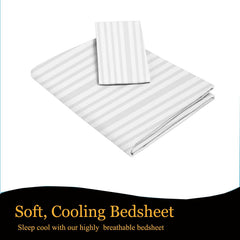 1 Single Bedsheet With 1 Pillow Cover - 60 X 90 Inches, White | Durable & Long-Lasting | Naturally Soft, Breathable, & Skin-Friendly