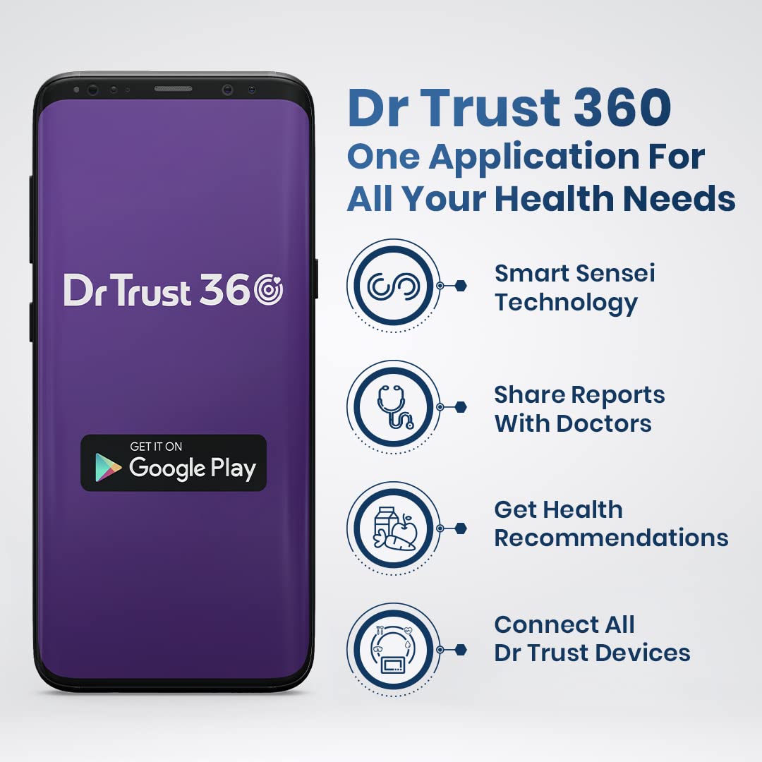 Dr Trust Fully Automatic Blood Sugar Testing Glucometer Machine With 60 Strips Dr Trust Fully Automatic Blood Sugar Testing Glucometer Machine With 60 Strips
