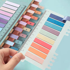 Index Tabs Sticky Notes With Ruler 40 Color Sticky Tabs For Notebook, Books - 4 Packs