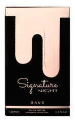 Rave Signature Night Eau De Parfum 100ml 3.4 Fl.oz. Men Luxury Fragrance | Long Lasting