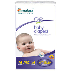 Himalaya Baby Diapers, With Unique, Soft, Easy-To-Fit Design | Medium, Pack Of 54 Diapers