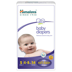 Himalaya Baby Diapers, With Unique, Soft, Easy-To-Fit Design | Small, Pack Of 54 Diapers