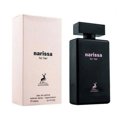 NARISSA FOR HER BY MAISON ALHAMBRA EAU DE PARFUM 100ML 3.4 FL.OZ. WOMEN FRAGRANCE NARISSA FOR HER BY MAISON ALHAMBRA EAU DE PARFUM 100ML 3.4 FL.OZ. WOMEN FRAGRANCE
