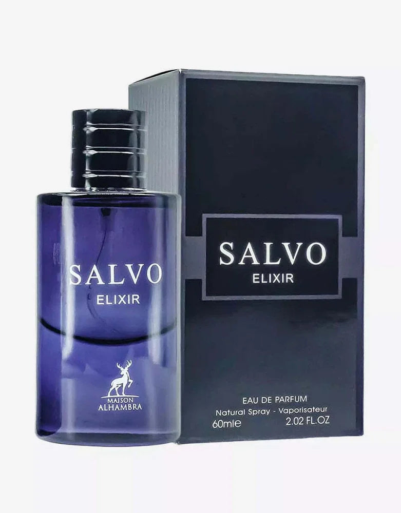 SALVO ELIXIR OF MAISON ALHAMBRA EAU DE PARFUM FOR MEN 60ML 2.0 FL.OZ. SALVO ELIXIR OF MAISON ALHAMBRA EAU DE PARFUM FOR MEN 60ML 2.0 FL.OZ.