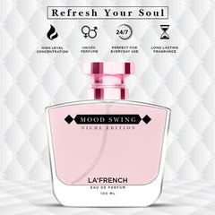 La French Mood Swing Eau De Perfume 100ml 3.4 Fl.oz. | Long Lasting Fragrance For Unisex