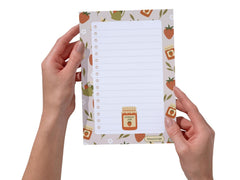 A5 Notes/To Do List Notepad, Beautiful Checklist Pad, Tear-Off Sheets (Strawberry Jam) Pack Of 1