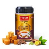 Foodia Gold Jaggery Masala Tea 3 In 1 Readymix - 400gm, 14.1 Ounce | Premium Tea Mix With Jaggery, Masala Spices & Assam Tea - Premium Tea Masala Mix | Low Caffeine