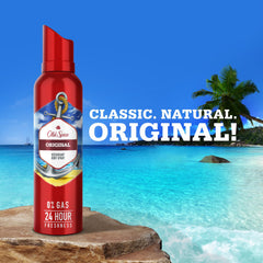 Old Spice Original No Gas 24 Hour Long Lasting Freshness Deodorant Perfume Body Spray For Men 140ml 4.7 Fl.oz.