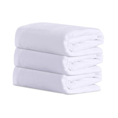 Kuber Industries Cotton Bath Towels 200 Gsm | Super Soft Swimming & Bathing Towel Travel Cotton Towel & Gamcha - White (Pack Of 3)