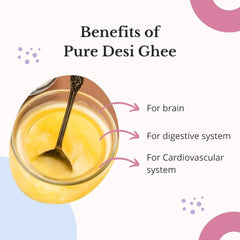 Pure Premium A2 Bilona Desi Cow Ghee By Namasya Organics | Rich In Nutrients Flavor Healthy Desi Ghee Perfect For Overall Health | (100ml) 3.3 Ounce | Jar Pack