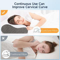 Memory Foam Pillows Supports Neck Pain & Shoulder Pain, Pillows Model - D2 | Contour Cervical Orthopedic Pillows, Ergonomic Cervical Pillow Neck Support Pillow For Side Back