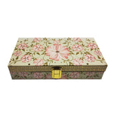 Classic Design Gold Plated Mgi Floral Decorative Box, Wedding Fancy Shagun Cash Box, Jewellery Box, Money Box, Gaddi Box, Colour - Green, Style - Traditional