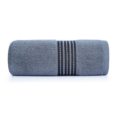 Micro Cotton Remy Basel Luxury Terry Cotton Bath Towel 550 Gsm | Super Comfortable 100% Long Staple Cotton Bath Towel (Gotham Grey)
