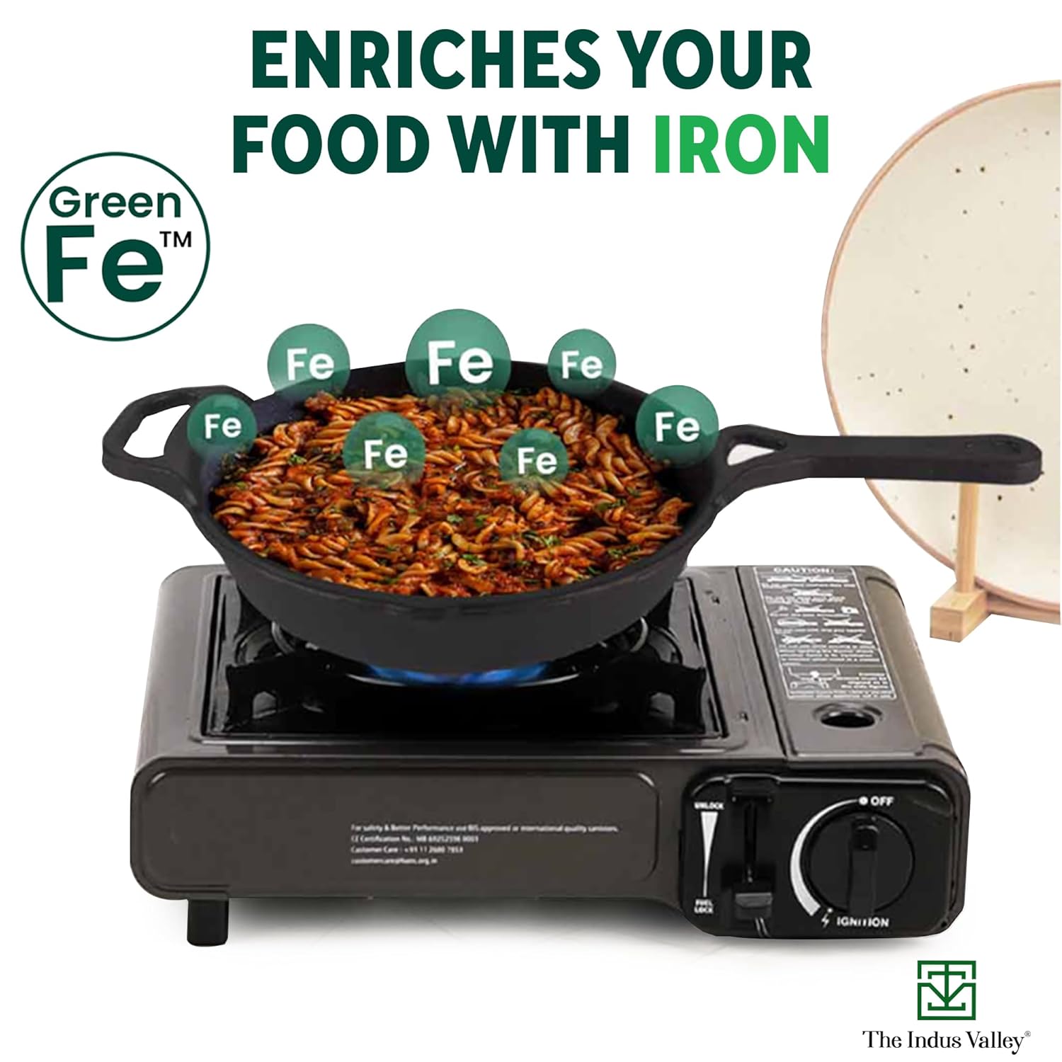 Pre-Seasoned Black Cast Iron Fry Pan Or Skillet With Long Handle - Medium 26.2cm, 10.3 Inch, 1.8 Ltr, 2.3 Kg | Induction Friendly, Nonstick Fry Pan, 100% Pure & Toxin Free, No Chemical Coating Pre-Seasoned Black Cast Iron Fry Pan Or Skillet With Long Handle - Medium 26.2cm, 10.3 Inch, 1.8 Ltr, 2.3 Kg | Induction Friendly, Nonstick Fry Pan, 100% Pure & Toxin Free, No Chemical Coating