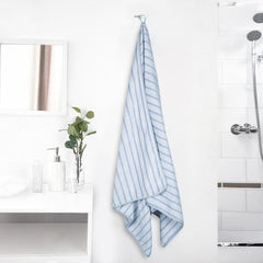 Story@Home Microfiber Bath Towels Large Size 400 Gsm | Towels For Men, Women & Kids | Perfect For Everyday Use (Grey Stripes)