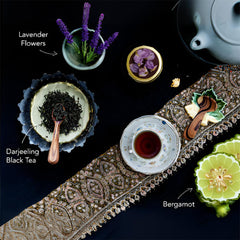 Saffron Cup Darjeeling Earl Grey Flavourful Black Tea - 75gm, 2.6 Ounce | 100% Natural, Rich In Antioxidants - Infused With Bergamot & Lavender | Low Caffeine