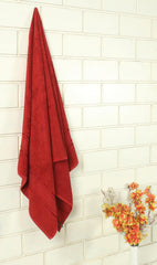 Fash Home Towel 400 Gsm | Ultra Soft, Highly Absorbent, Quick Dry, Plush & Durable Cotton Bath Towel (Maroon Red)