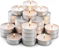 100% PURE WAX SMOKELESS TEALIGHT CANDLES PACK OF 2000 | 3 HOURS BURNING TIME