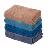 Mush Hearth & Haven Bamboo Large Size Bath Towels 1800 Gsm | Bamboo Bath Towel Soft, Highly Absorbent & Quick Dry (Grey, Blue, Teal & Desert) - Pack Of 4