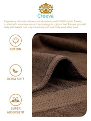 Creeva Classic Cotton Bath Towel 550 Gsm - Elegant Brown
