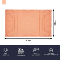 Heart Home Face Towel 600 Gsm | Facewash For Travel Workout Hand Towel | Lining Design Pack Of 3 (Multicolor)