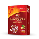 Dabur Ashwagandha Capsules Immunity Booster 100% Ayurvedic, Relieves Stress & Increases Stamina, Immunity Booster | 20 Capsules 50gm 0.1lbs