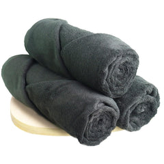 Heelium Bamboo Bath Towel 1500 Gsm | Ultra Absorbent 3x Softer Than Cotton Towels - Pack Of 3 (Grey)