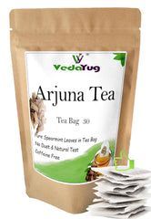 VedaYug Arjuna Chhal Herbal Tea - 30 Tea Bags, 60gm, 2.1 Ounce | Rich Flavor & Fragrance, Sleep & Stress Relief Tea - Caffeine Free, No Additives | Use For Ice & Hot Tea