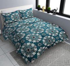 Winter Super Soft Double Bedsheet For King Size With 2 Pillow Cover - 95 X 100 Inches, Damas Green | Warm Bedsheet For Winter - Naturally Soft, Breathable, & Skin Friendly
