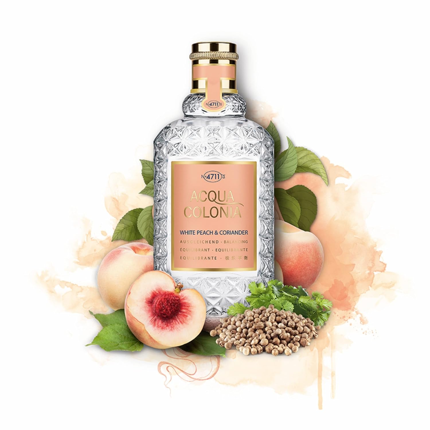 4711 Acqua Colonia White Peach & Coriander Eau De Cologne 50ml 1.6 Fl.oz. | Best Gift For Girlfriend | Long Lasting Fragrance 4711 Acqua Colonia White Peach & Coriander Eau De Cologne 50ml 1.6 Fl.oz. | Best Gift For Girlfriend | Long Lasting Fragrance