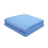 Softspun Microfiber Cloth 350 Gsm | Thick Lint & Streak-Free Multipurpose Cloths Microfibre Towels - 2 Pcs (Sky Blue)