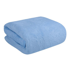 Fezora Microfiber Bath Towel 400 Gsm | Men & Women Large Size Ultra Soft, Quick Dry, Lightweight & Super Absorbent Towel (Light Blue)
