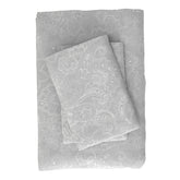 210 TC Cotton Bedsheet For King Size With 2 Pillow Covers - 108 X 108 Inches, Grey & White | Soft & Comfortable Sleep Experience