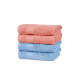 Mytrident Soft Comfort Air Rich 100% Cotton Hand Towel 800 Gsm | Highly Absorbent Towels For Men & Women Hand Towel (Allure & Coral Haze) - 4 Pcs