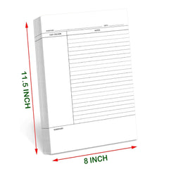 A4 Size, Notepads, Jumbo Writing Notepad, 200 Sheets Per Pad, Cornell System (White) Pack Of 1