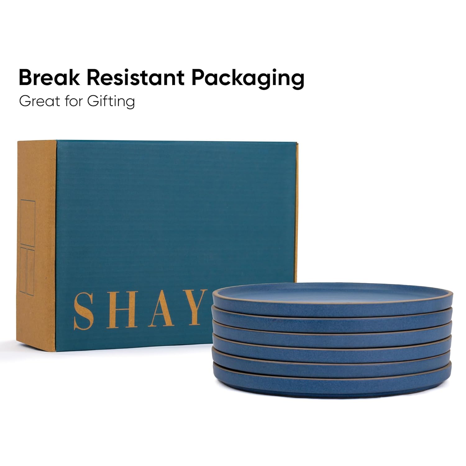 Ceramic Dinner Plates Set Of 6 Pieces, Blue | Ceramic Plates Set With Matte Finish - Premium Stoneware | Ceramic Dinner Plates - Japandi Dinner Plates Ceramic Dinner Plates Set Of 6 Pieces, Blue | Ceramic Plates Set With Matte Finish - Premium Stoneware | Ceramic Dinner Plates - Japandi Dinner Plates