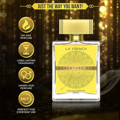 La French Adventure Oud Eau De Parfum 100ml 3.4 Fl.oz. | Long Lasting & Unique Fragrance For UnisexUnisex
