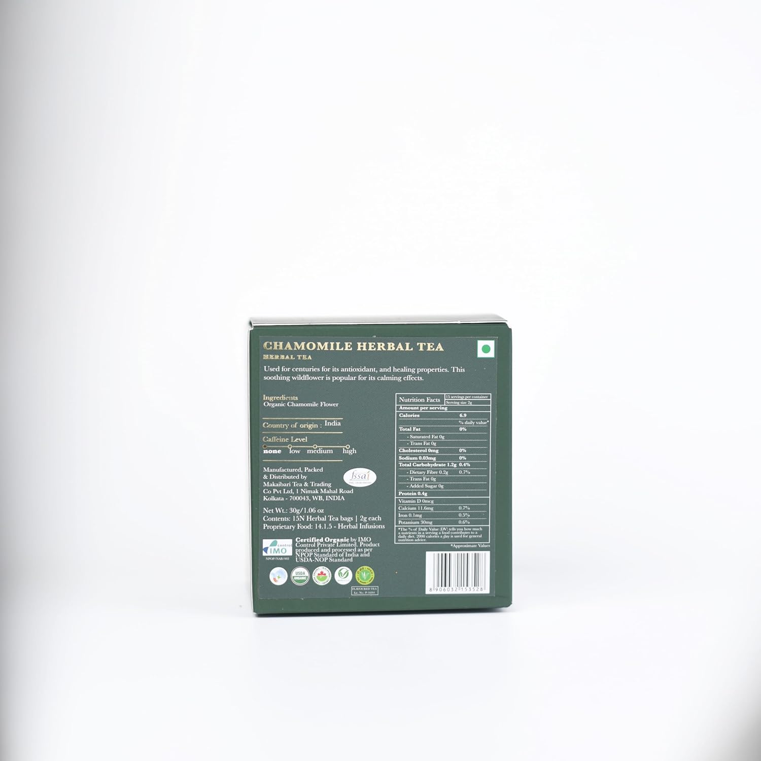 Luxmi Estates Chamomile Herbal Tea - 30gm, 1.05 Ounce, 15 Tea Bags | Stress Relief Bedtime Tea For Restful & Peaceful Sleep - USDA Organic Certified, Caffeine-Free Herbal Tea Luxmi Estates Chamomile Herbal Tea - 30gm, 1.05 Ounce, 15 Tea Bags | Stress Relief Bedtime Tea For Restful & Peaceful Sleep - USDA Organic Certified, Caffeine-Free Herbal Tea