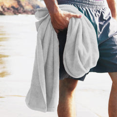 Heelium Bamboo Bath Towel 1500 Gsm | Ultra Absorbent 3x Softer Than Cotton Towels - Pack Of 3 (Light Grey)