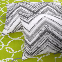 Bedsheet For Double Bed With 2 Pillow Covers - 88 X 96 Inches, Green & Grey | Ideal For Guest Houses, & Daily Home Use Queen Size Bedsheet
