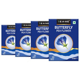 TE-A-ME Butterfly Pea Flower Tea - Pack Of 4 X 40gm, 1.4 Ounce Each | Ayurvedic Shankhpushpi Flower - Helps Relieve Stress | Caffeine Free, Biodegradable