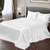 1 Double Bedsheet For King Size With 2 Pillow Covers - 108 X 108 Inches, White | Perfect For Romantic Night, Excellent Gift For All Celebrations Bedsheet