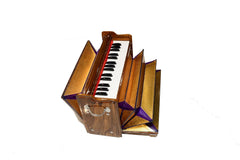 Mini Portable Harmonium - 2.5 Octave, 32 Keys, Two Pali Tana Reeds (Bass- Male)