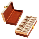 Roman Wooden Printed Cash Box Versatile For Shagun, Gifting, Gaddi, & Jewellery, Perfect For Shagun Envelopes, Wedding Gifts, Colour - Wine, Special Feature - Portable