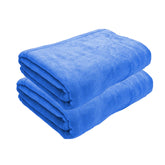 Black Gold The Finer Touch Oversized Microfiber Bath Towel 1600 Gsm | Soft Quick-Dry Microfiber Towel For Men & Women | Lightweight, Absorbent & Travel-Friendly (Royal Blue) - Pack Of 2