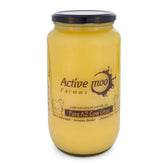 100% Natural Pure A2 Cow Ghee By Active Moo Farms | Good Source Of Vitamin A, E & Healthy Desi Cow Ghee | (1 Litr) 33.8 Ounce | Jar Pack