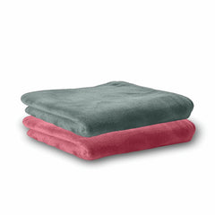 Housse Microfiber Hand Towel 400 Gsm | Premium Quality Towels Ultra Absorbent & Anti-Bacterial For Gym (Dusty Olive & Dusky Orchid) - Pack Of 2