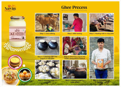 100% Pure A2 Desi Buffalo Bilona Ghee By Navin Organic | Rich In Nutrients & Delicious Healthy Desi Buffalo Ghee Good For Sweets | 2 Litre (1 Litr * 2) 67.6 Ounce | Jar Pack