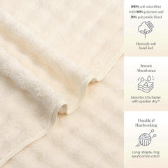 Enrich Homes Microfiber Bath Towels 900 Gsm | Large Size Super Soft Towel For Women & Men (White)- 2 Pcs