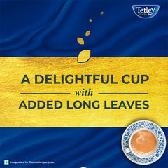 Tetley Premium Black Leaf Tea - 500gm, 17.6 Ounce | Strong Taste & Rich Aroma With Added Long Leaves - Handpicked Assam Tea, Medium Caffeine